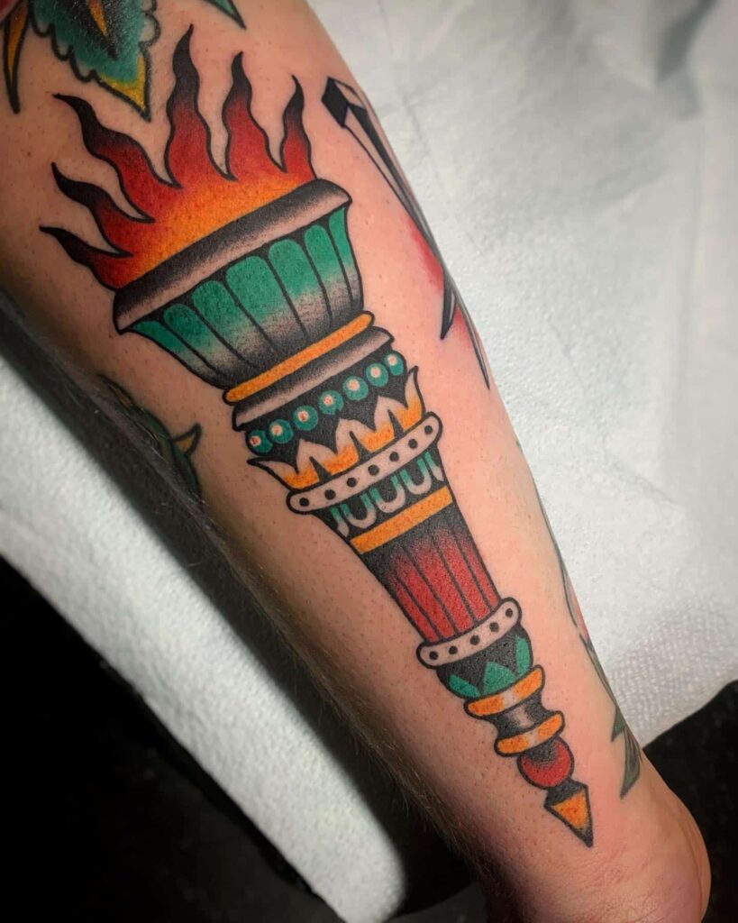 195+ Fierce Torch Tattoo Designs (2023) 964 Torch Tattoo 160