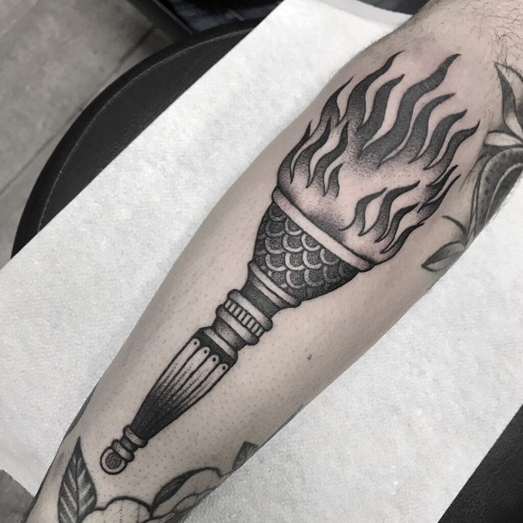 195+ Fierce Torch Tattoo Designs (2023) 985 Torch Tattoo 181