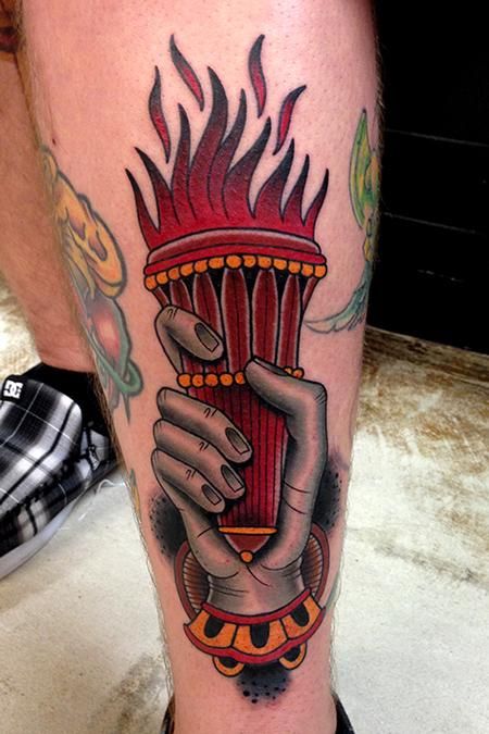 195+ Fierce Torch Tattoo Designs (2023) 858 Torch Tattoo 54