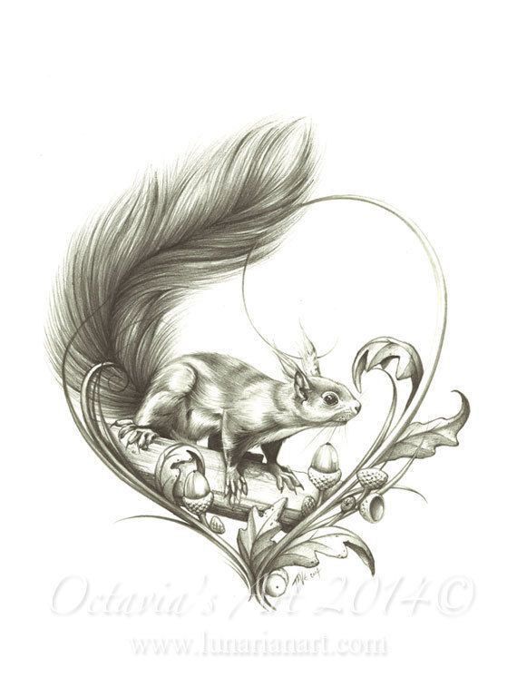 Toplist+ Cute Squirrel Tattoo Designs (2023) 1062 Squirrel Tattoo 166