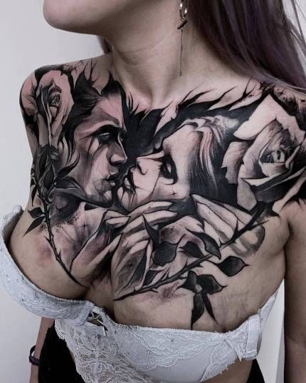 Toplist+ Pretty Black and Grey Tattoo Designs (2023) 1176 Black And Grey Tattoo 214