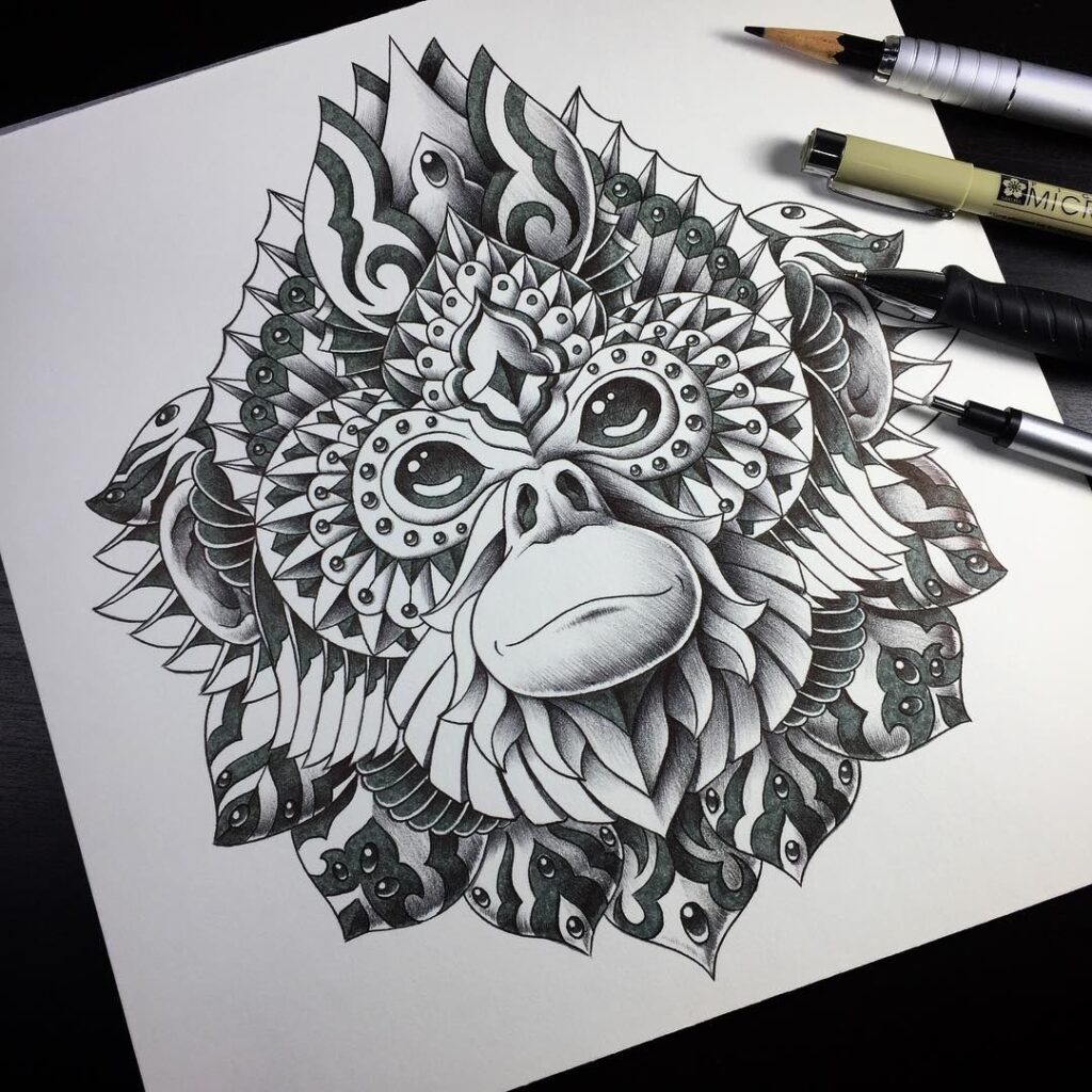 Toplist+ Amazing Monkey Tattoo Designs (2023) 1029 Monkey Tattoo 62