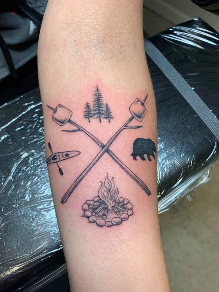 Camping Tattoos 60