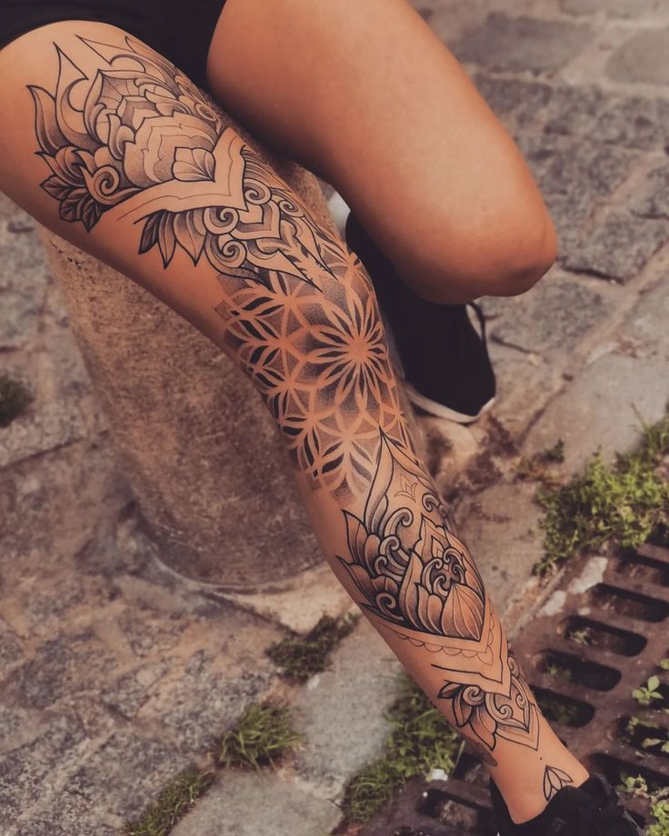 Leg Sleeve Tattoos 114