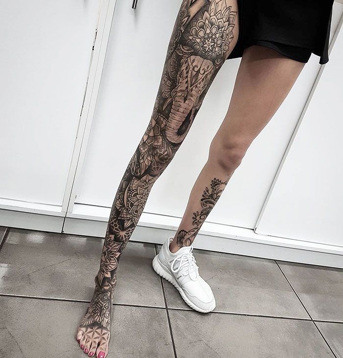 Leg Sleeve Tattoos 153