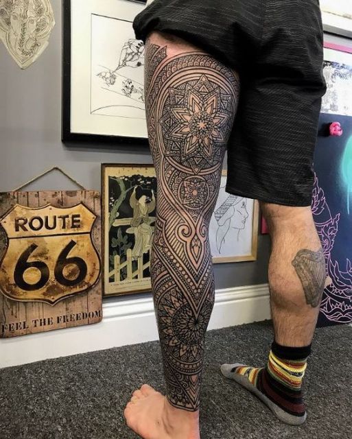 Leg Sleeve Tattoos 159