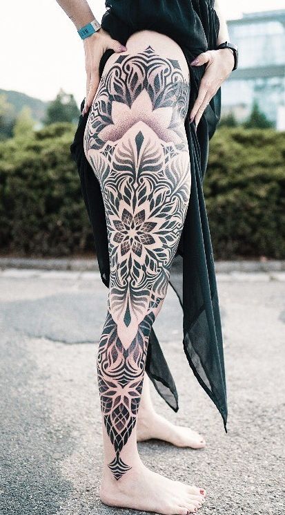 Leg Sleeve Tattoos 166
