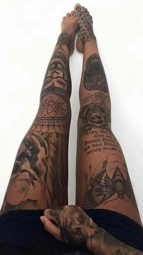 Leg Sleeve Tattoos 173