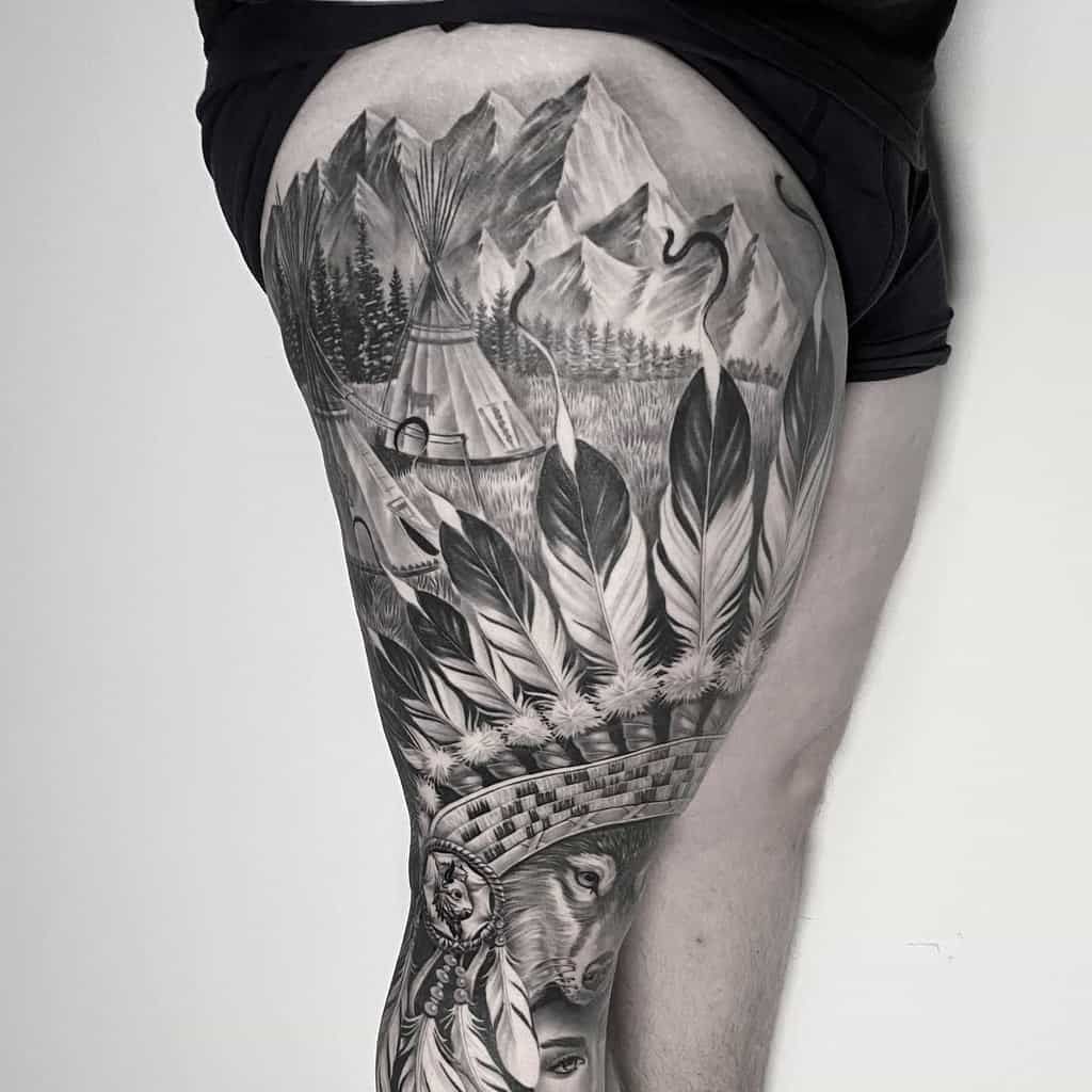 Leg Sleeve Tattoos 175