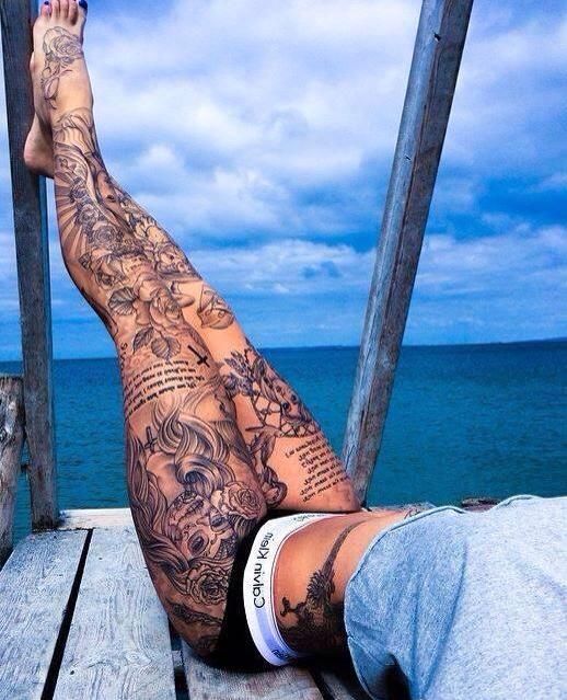 Leg Sleeve Tattoos 176