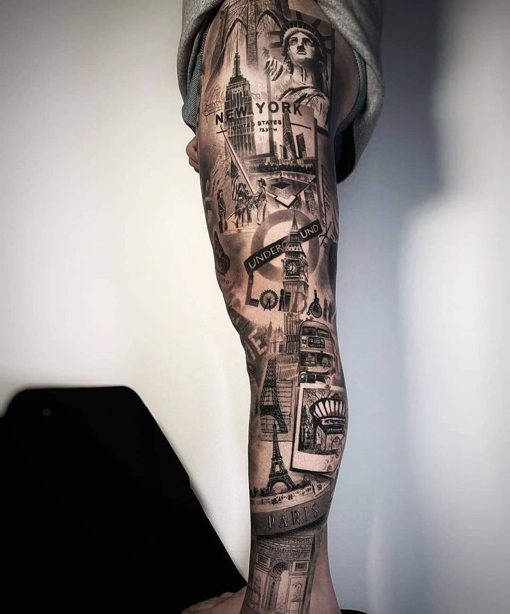 Leg Sleeve Tattoos 178