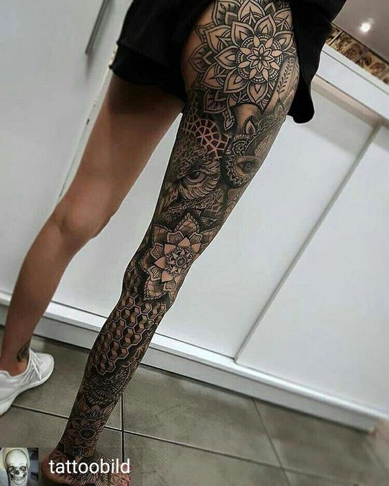 Leg Sleeve Tattoos 187