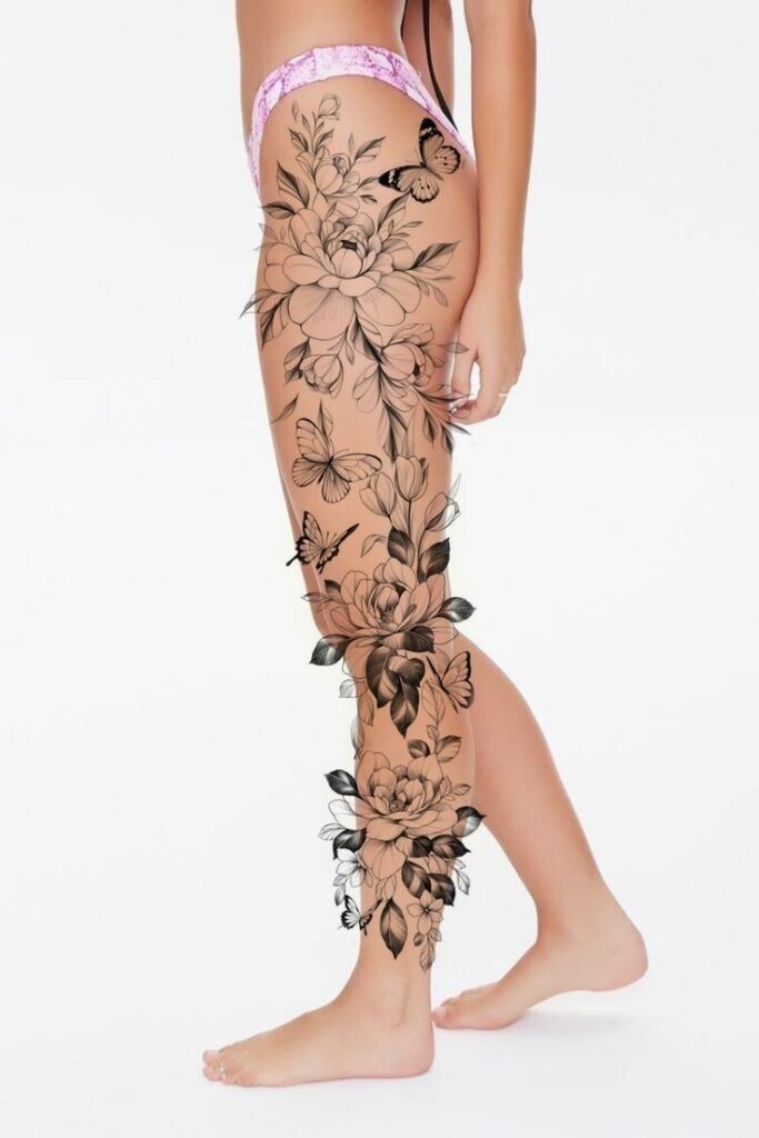 Leg Sleeve Tattoos 193