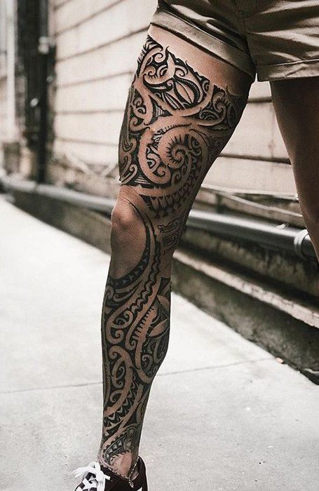 Leg Sleeve Tattoos 198