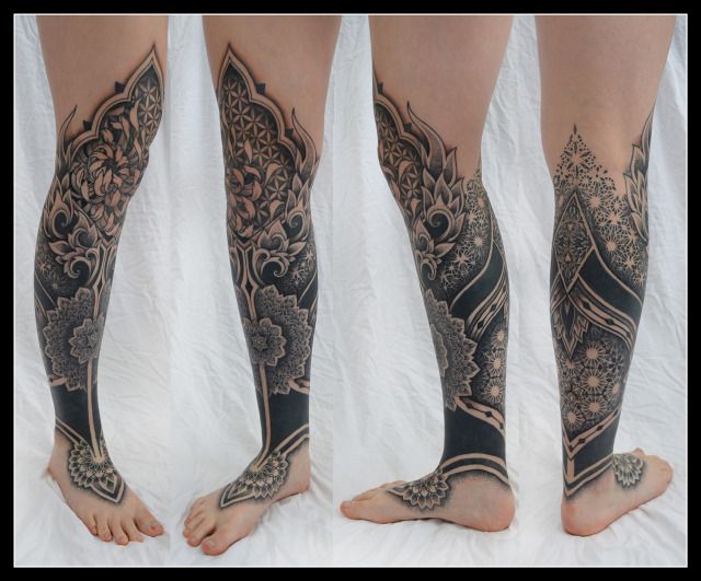 Leg Sleeve Tattoos 209