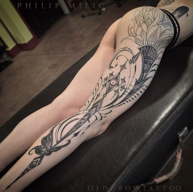 Leg Sleeve Tattoos 213