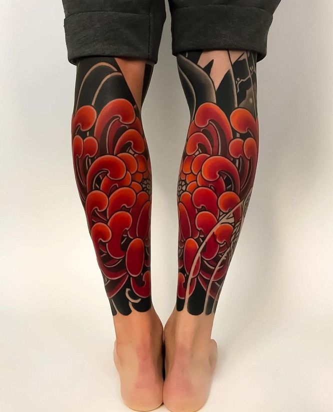 Leg Sleeve Tattoos 215