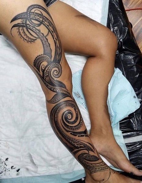 Leg Sleeve Tattoos 217