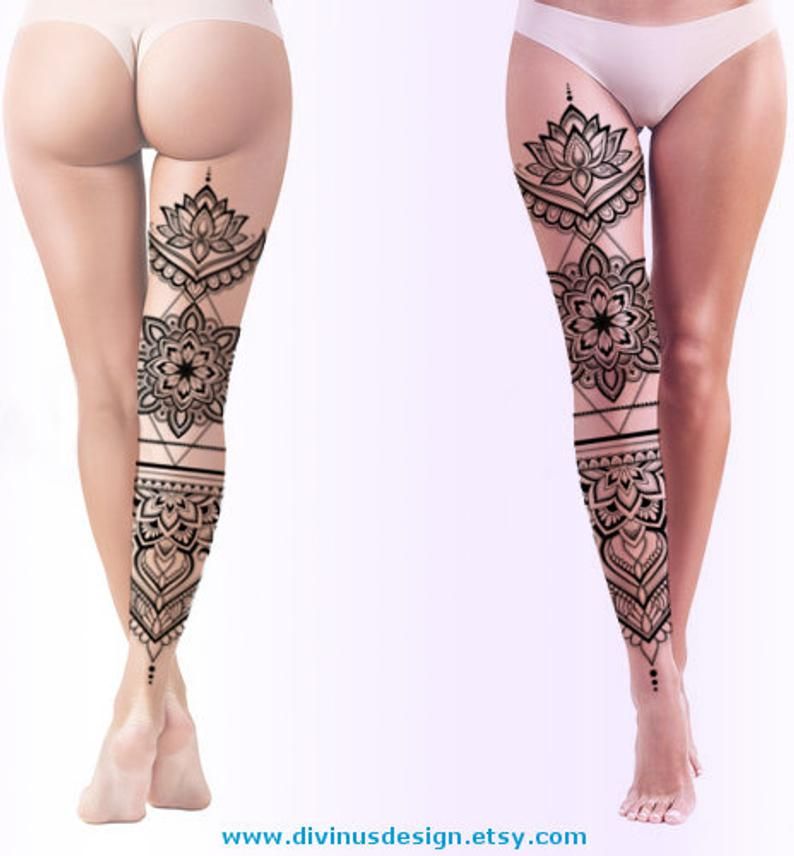 Leg Sleeve Tattoos 219