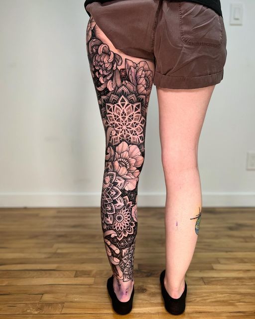 Leg Sleeve Tattoos 233