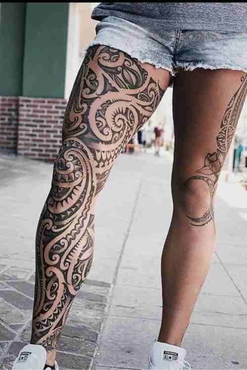 Leg Sleeve Tattoos 251