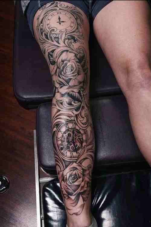 Leg Sleeve Tattoos 258