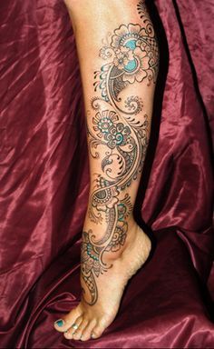 Leg Sleeve Tattoos 259