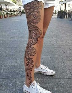 Leg Sleeve Tattoos 261