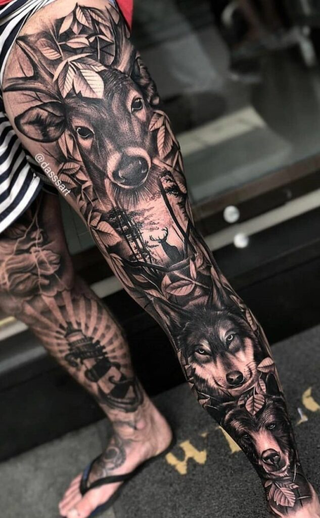 Leg Sleeve Tattoos 62