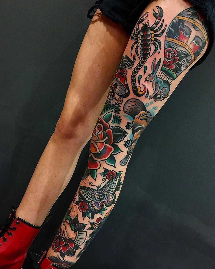 Leg Sleeve Tattoos 78