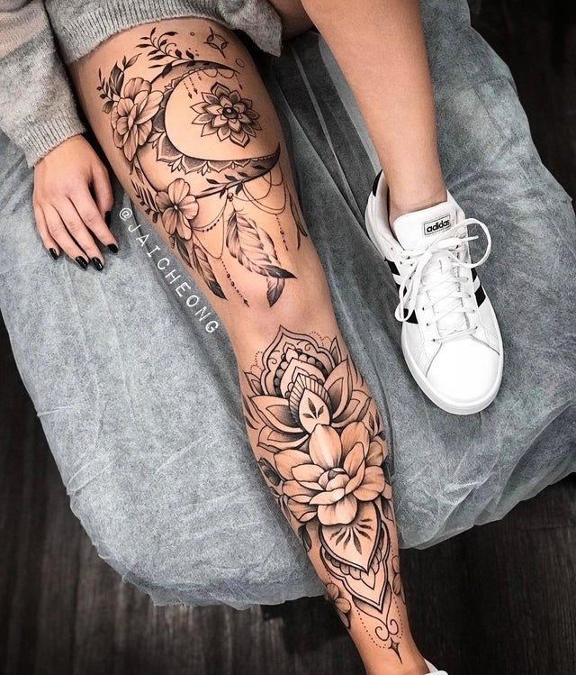 Leg Sleeve Tattoos 93