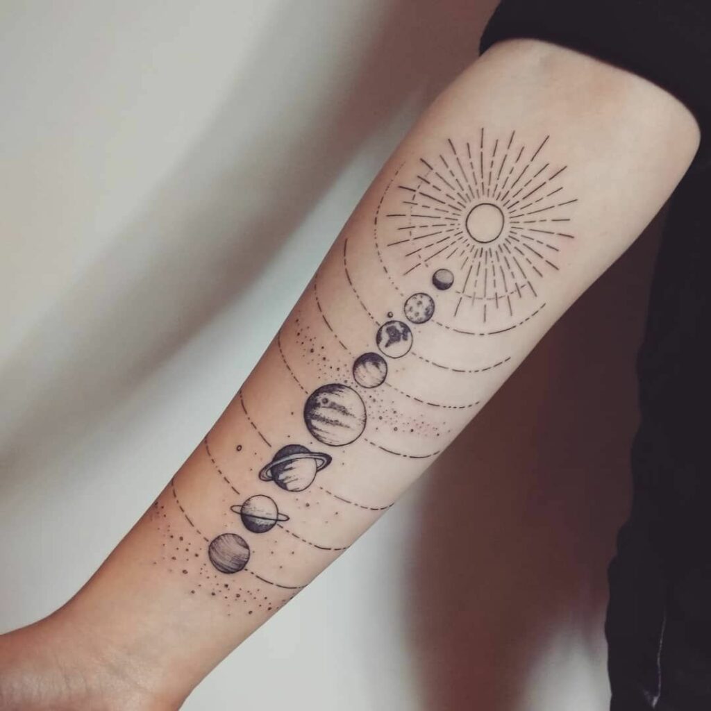 Solar System Tattoos 180