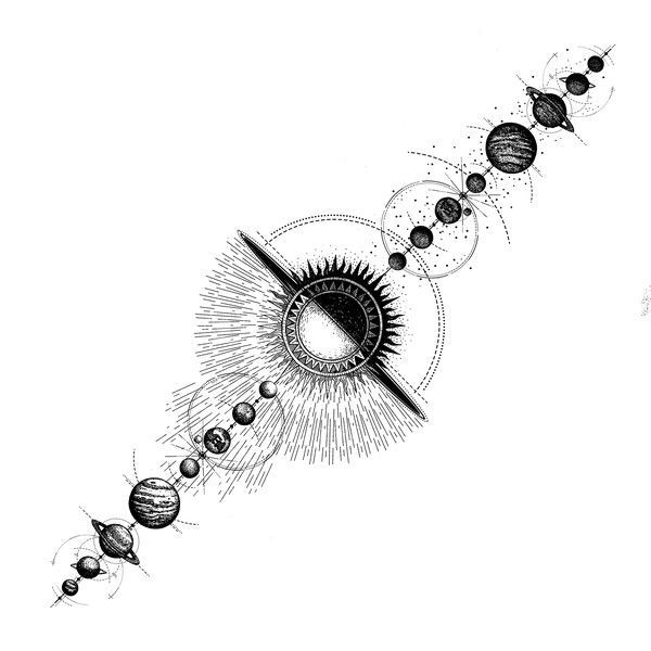 Solar System Tattoos 239