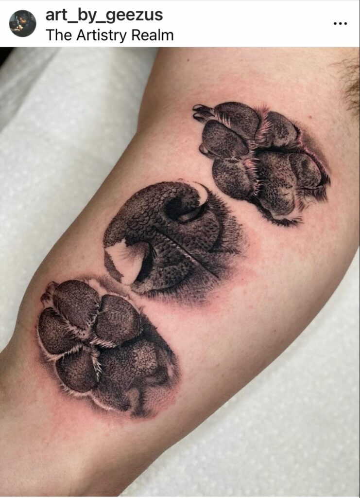 245+ Cutest Dog Paw Tattoos Designs (2024) - TattoosBoyGirl