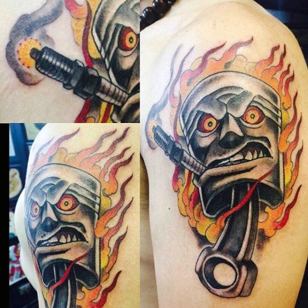 Piston Tattoo 105