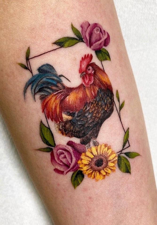 Rooster Tattoo 100