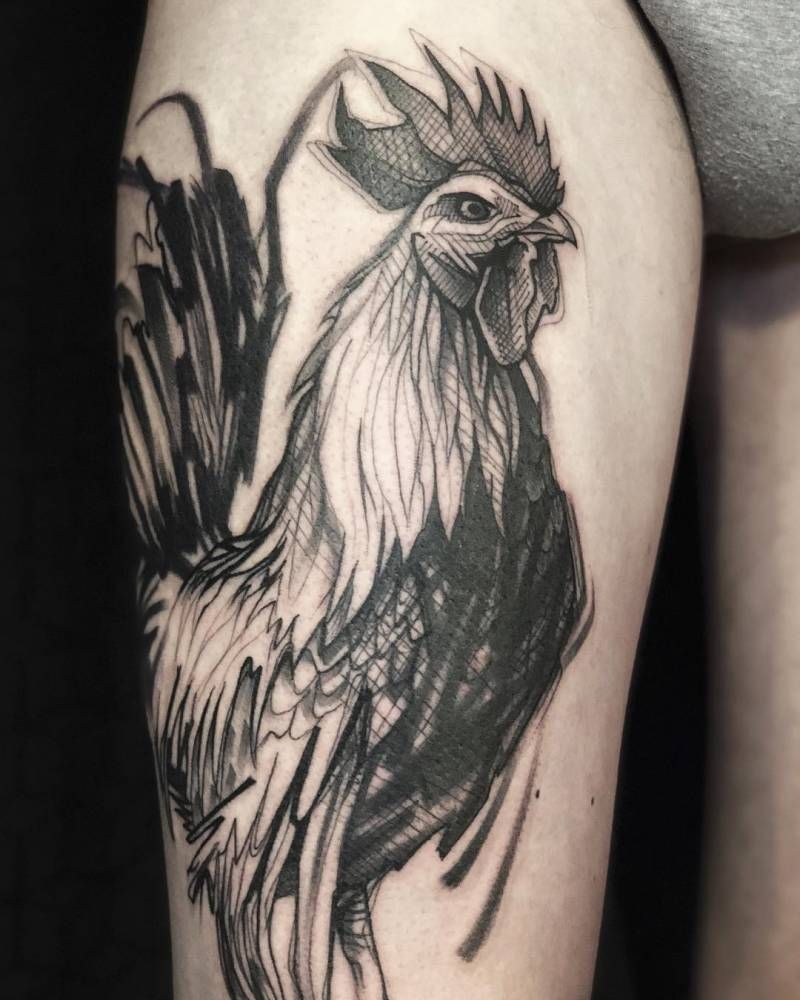 Rooster Tattoo 129