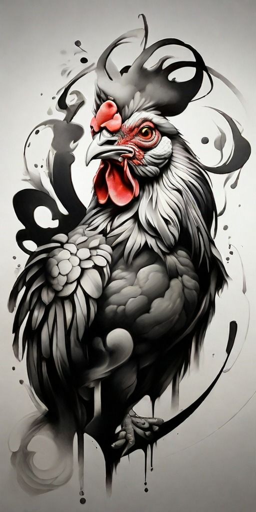 Rooster Tattoo 166
