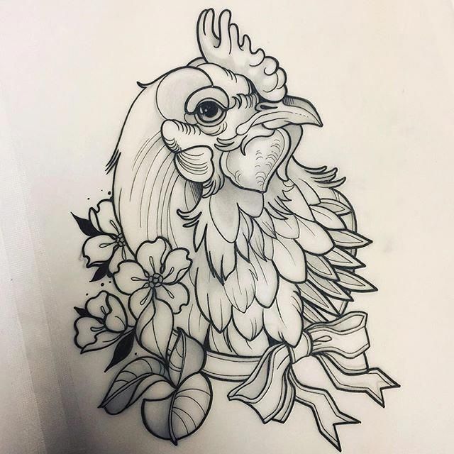 Rooster Tattoo 187