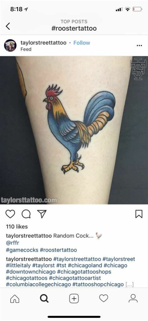 Rooster Tattoo 217