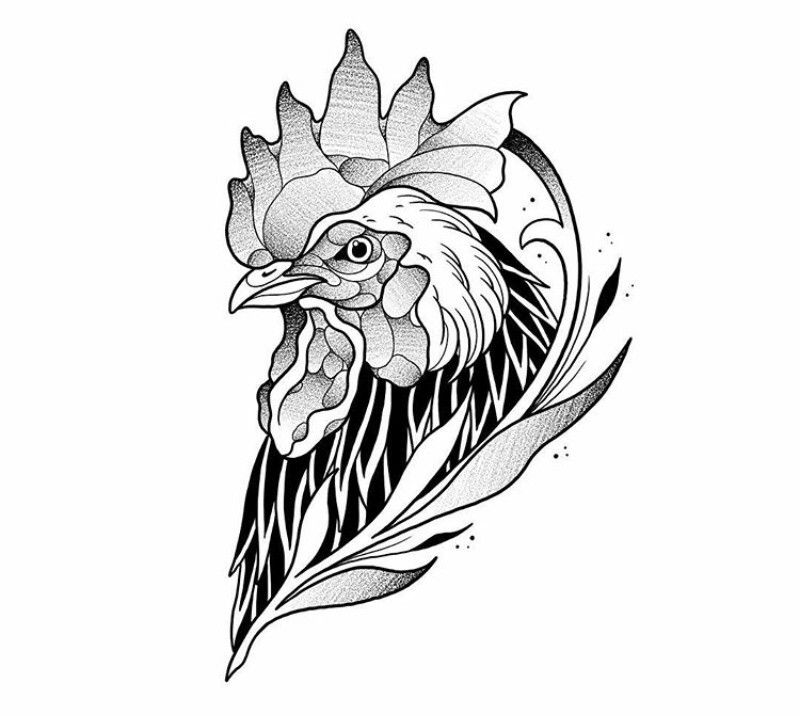 Rooster Tattoo 225
