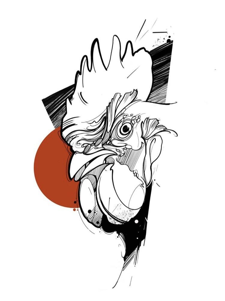 Rooster Tattoo 230