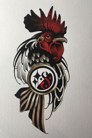 Rooster Tattoo 333
