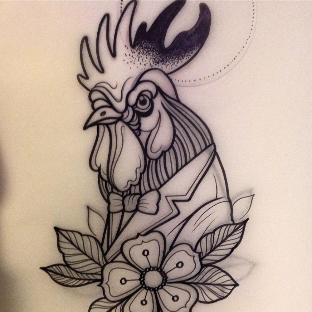 Rooster Tattoo 70