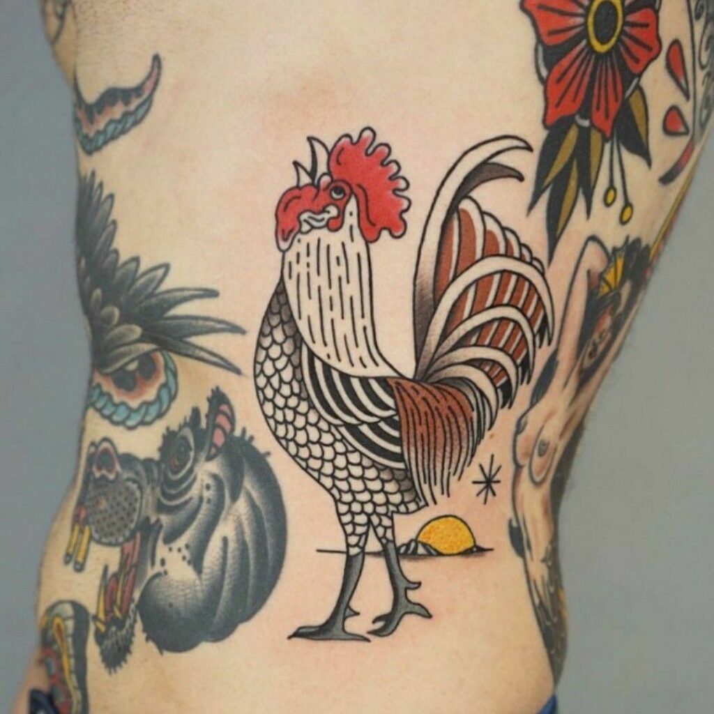Rooster Tattoo 74