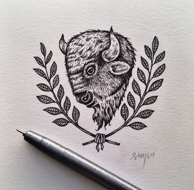 Bison Tattoo 100