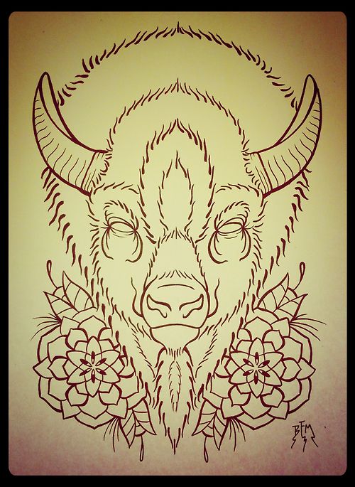 Bison Tattoo 128