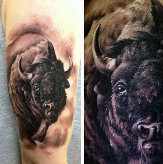 Bison Tattoo 158