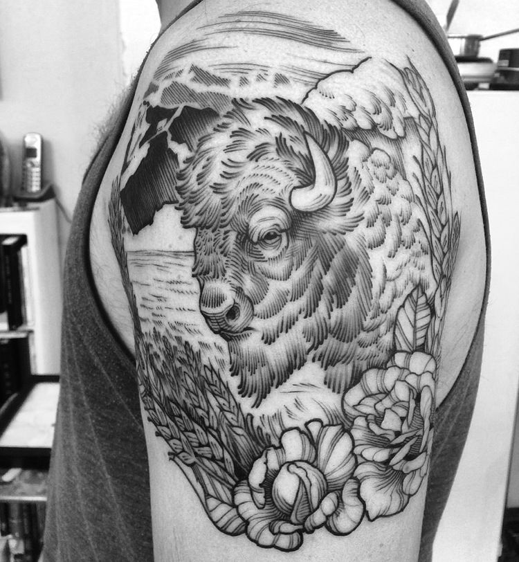 Bison Tattoo 84