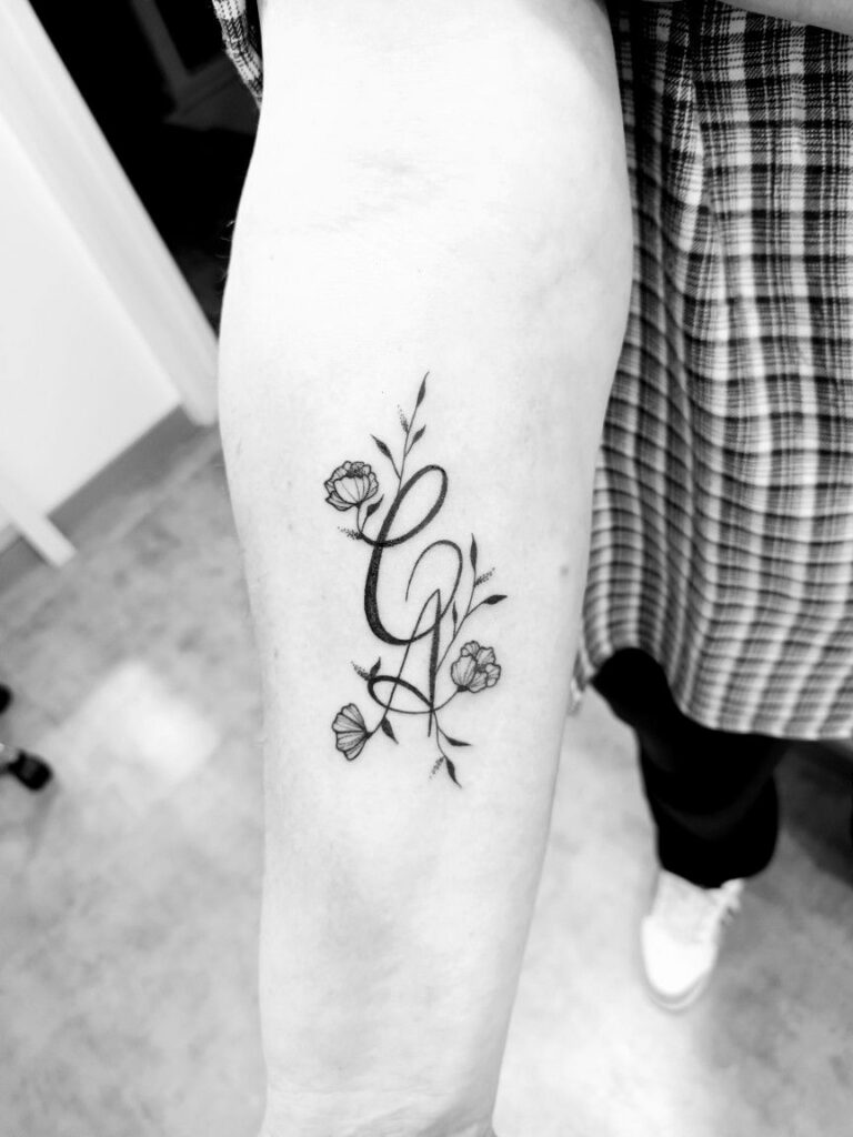 Initial Tattoo 49